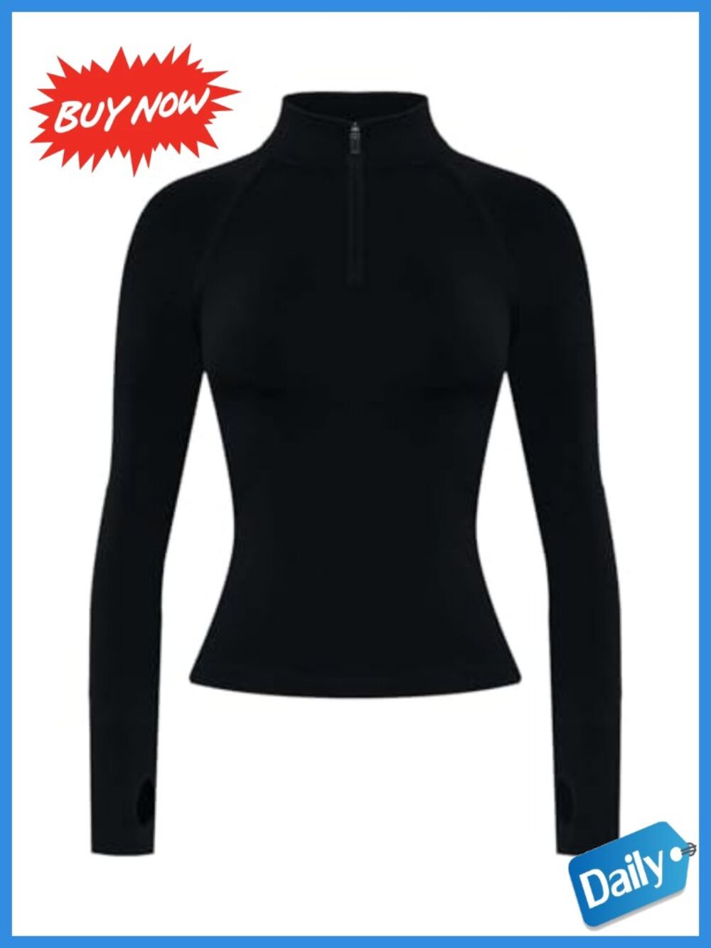 AUROLA Influence Quarter Zip Workout Top Long Sleeve Athletic Jacket